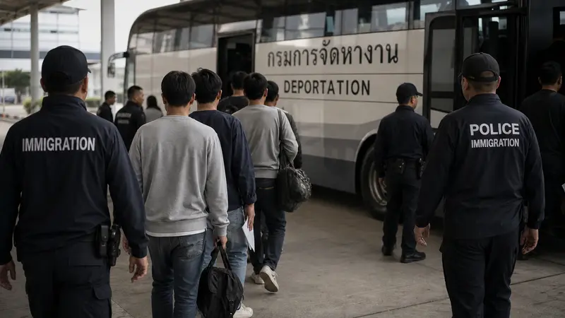 Pengusiran 41 Pekerja Thailand dari Laos Akibat Penumpasan Judi Gelap